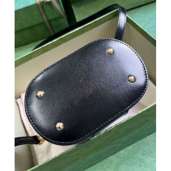 Replica Perfette Gucci Mini Borsa a tracolla in bambù 760200 Nero imitazioni
