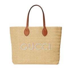 Gucci Borse Imitazioni media effetto paglia 779666 Albicocca