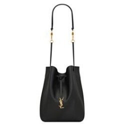 YSL Saint Laurent Paris Vii Pochon In Pelle Di Agnello Nero
