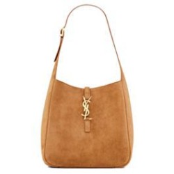 Replica Perfette Dettagli perfetti YSL Saint Laurent Le 5 A 7 Supple Small In Pelle Scamosciata Caffè imitazioni