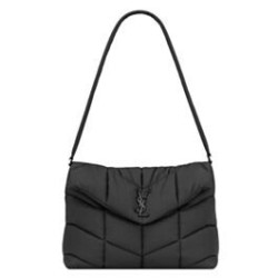 Replica Perfette YSL Saint Laurent Puffer Messenger Imitazioni borse griffate In Nylon Rigenerato Econyl Nero imitazioni