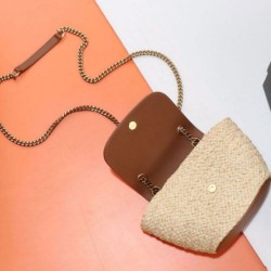 YSL Saint Laurent Mini Manon In Rafia E Pelle Conciata Al Vegetale Invecchiata Caffè Replica qualità specchio Replica Perfette YSL Saint Laurent Mini Manon In Rafia E Pelle Conciata Al Vegetale Invecchiata Caffè imitazioni