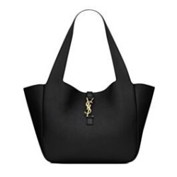 Replica Perfette Dettagli perfetti YSL Saint Laurent Bea Tote In Pelle Granulata Nero imitazioni