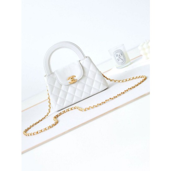 Imitazione 23K Kelly Mini shopping Borsa AS4416 Bianco