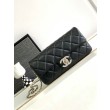 Imitazione Borsa con patta in pelle di agnello nera AS3791