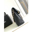 Imitazione Borsa Hobo in pelle di agnello Nero AS4777