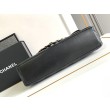 Imitazione Borsa Hobo in pelle di agnello Nero AS4777