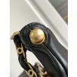 Imitazione Borsa Hobo in pelle di agnello Nero AS4777