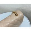 Imitazione Borse Firmate Replica vintage con patta in pelle di agnello Beige A2221