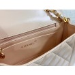 Imitazione Borse Firmate Replica vintage con patta in pelle di agnello Beige A2221