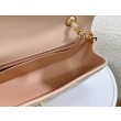 Imitazione Borse Firmate Replica vintage con patta in pelle di agnello Beige A2221