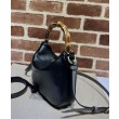 Imitazione Gucci Diana piccola tracolla in bambù borsa Nero
