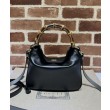 Imitazione Gucci Diana piccola tracolla in bambù borsa Nero