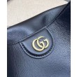 Imitazione Gucci Diana piccola tracolla in bambù borsa Nero