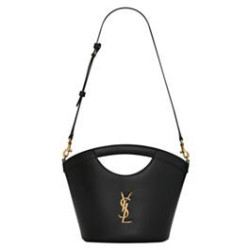 Imitazione YSL Saint Laurent Celia Mini Tote In Pelle Liscia Nero