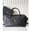 Imitazione YSL Saint Laurent Lyia Duffle In Pelle Di Agnello Trapuntata Nero
