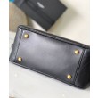 Imitazione YSL Saint Laurent Lyia Duffle In Pelle Di Agnello Trapuntata Nero