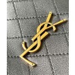 Imitazione YSL Saint Laurent Lyia Duffle In Pelle Di Agnello Trapuntata Nero