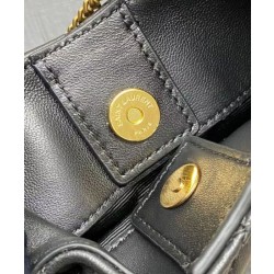 Imitazione YSL Saint Laurent Sade Hobo In Pelle Di Agnello Nero