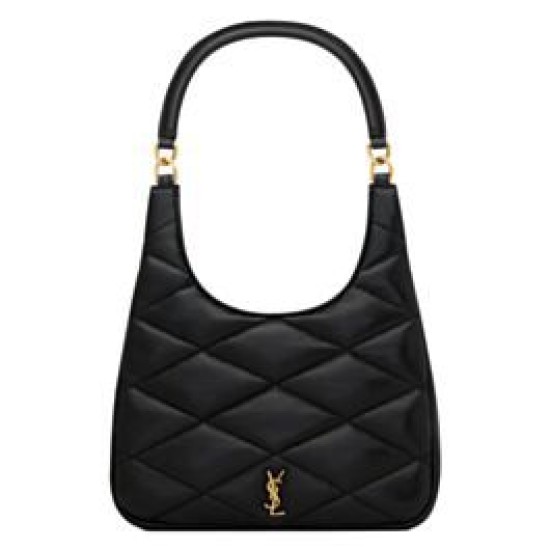 Imitazione YSL Saint Laurent Sade Hobo In Pelle Di Agnello Nero