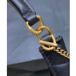 Imitazione YSL Saint Laurent Sade Hobo In Pelle Di Agnello Nero