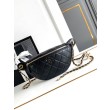 Marsupio in pelle di agnello nero AS4113
