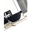 Marsupio in pelle di agnello nero AS4113