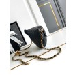 Marsupio in pelle di agnello nero AS4113