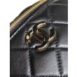 Marsupio in pelle di agnello nero AS4113