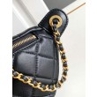 Marsupio in pelle di agnello nero AS4113