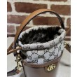 Mini borsa a secchiello Gucci Ophidia Series Caffè