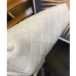 Pochette YSL Saint Laurent Gaby con cerniera in pelle di agnello trapuntata color crema