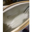 Pochette YSL Saint Laurent Gaby con cerniera in pelle di agnello trapuntata color crema
