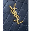 Pochette YSL Saint Laurent Gaby con cerniera in pelle di agnello trapuntata nera