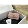 Porta cellulare con patta e catena rosa AP3575