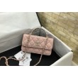 Porta cellulare con patta e catena rosa AP3575
