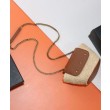 YSL Saint Laurent Mini Manon In Rafia E Pelle Conciata Al Vegetale Invecchiata Caffè