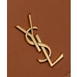 YSL Saint Laurent Mini Manon In Rafia E Pelle Conciata Al Vegetale Invecchiata Caffè