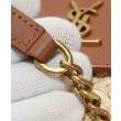 YSL Saint Laurent Mini Manon In Rafia E Pelle Conciata Al Vegetale Invecchiata Caffè