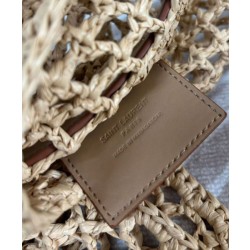 YSL Saint Laurent Oxalis Borse Firmate Replica In Rafia Macrame Albicocca