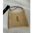 YSL Saint Laurent Oxalis Borse Firmate Replica In Rafia Macrame Albicocca