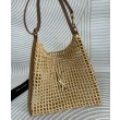YSL Saint Laurent Oxalis Borse Firmate Replica In Rafia Macrame Albicocca