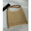 YSL Saint Laurent Oxalis Borse Firmate Replica In Rafia Macrame Albicocca