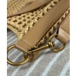 YSL Saint Laurent Oxalis Borse Firmate Replica In Rafia Macrame Albicocca