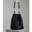 YSL Saint Laurent Paris Vii Pochon In Pelle Di Agnello Nero