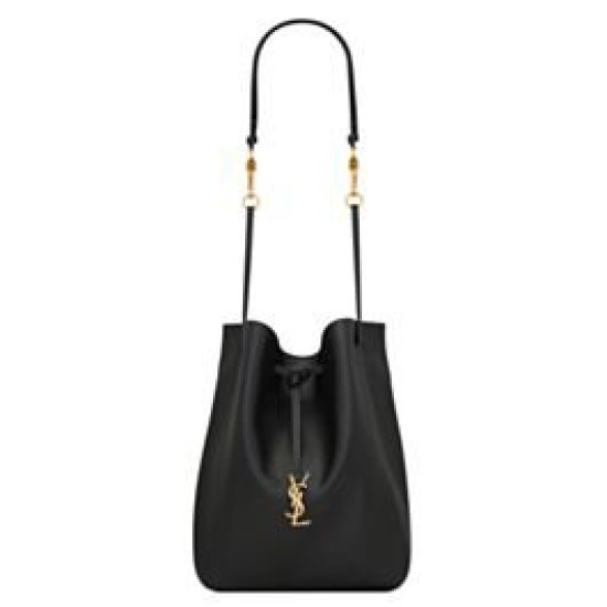 YSL Saint Laurent Paris Vii Pochon In Pelle Di Agnello Nero