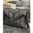 YSL Saint Laurent Puffer Messenger Imitazioni borse griffate In Nylon Rigenerato Econyl Nero