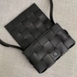 Borsa a cassetta Bottega Veneta agnello nera