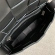 Borsa a cassetta Bottega Veneta agnello nera