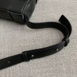 Borsa a cassetta Bottega Veneta agnello nera